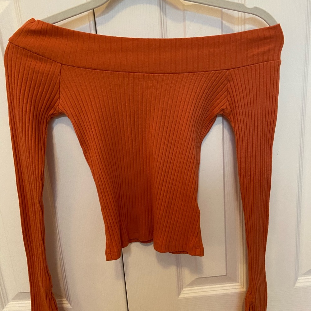 Urban Outfitters Rust Off the Shoulder Top